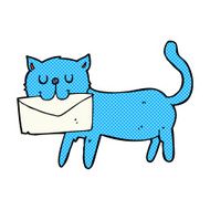 comic cartoon cat carrying letter N2