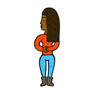 comic cartoon woman ignoring N4