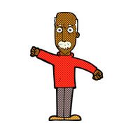 comic cartoon angry old man N23