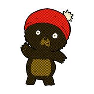 cute comic cartoon black bear N5