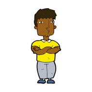 comic cartoon man with crossed arms N5