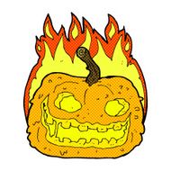 comic cartoon spooky pumpkin N3