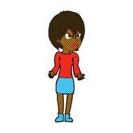 comic cartoon annoyed woman N33