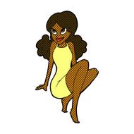 comic cartoon attractive woman posing N2