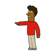comic cartoon man pointing N33