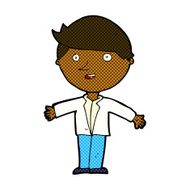 comic cartoon man in casual jacket N2