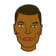 comic cartoon serious male face N2