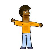 comic cartoon happy man N78