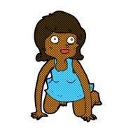 comic cartoon woman on all fours N4