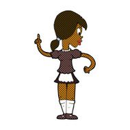 comic cartoon waitress calling order N2