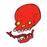 comic cartoon spooky skull N26