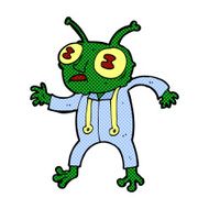 comic cartoon alien spaceman N4