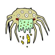 comic cartoon gross halloween spider N3