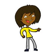 comic cartoon woman laughing and pointing N2