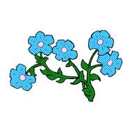 comic cartoon flowers N11