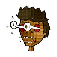 comic cartoon surprised man with eyes popping out N2