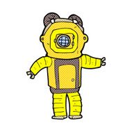 comic cartoon deep sea diver N6