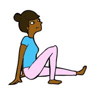 comic cartoon woman sitting N3