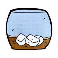 comic cartoon whisky in glass N2