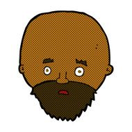 comic cartoon shocked man with beard N3