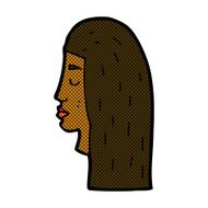 comic cartoon female face profile N2