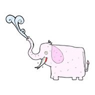 comic cartoon happy elephant N2
