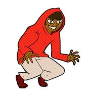 comic cartoon mischievous boy in hooded top N2