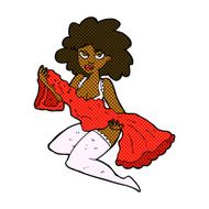 comic cartoon woman changing N2