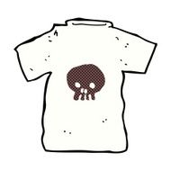 comic cartoon skull tee N3