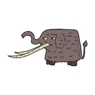 comic cartoon woolly mammoth N2
