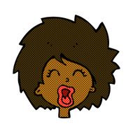 comic cartoon woman screaming N2
