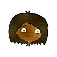 comic cartoon happy female face N32