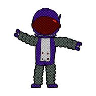 comic cartoon astronaut N20
