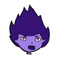 comic cartoon vampire head N6