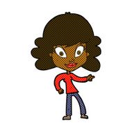 comic cartoon woman pointing N41