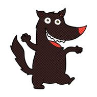 comic cartoon happy wolf N4