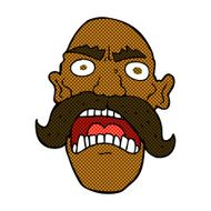 comic cartoon angry old man N25