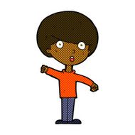 comic cartoon shocked boy N4