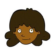 comic cartoon happy female face N33