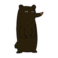 funny comic cartoon black bear N4