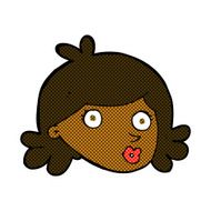 comic cartoon pretty face