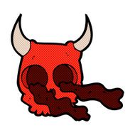 comic cartoon halloween skull N2