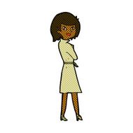comic cartoon woman in trench coat N6