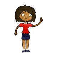 comic cartoon woman with idea N47