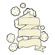 comic cartoon old scroll banner