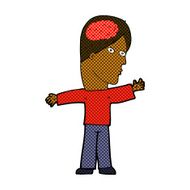 comic cartoon man with brain N2