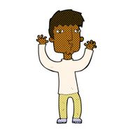comic cartoon anxious man N2
