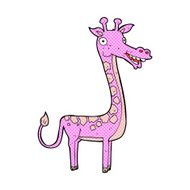 comic cartoon giraffe N2
