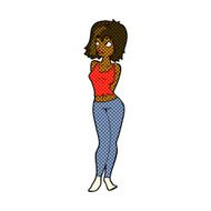 comic cartoon attractive girl N3
