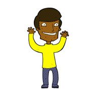 comic cartoon excited man N10